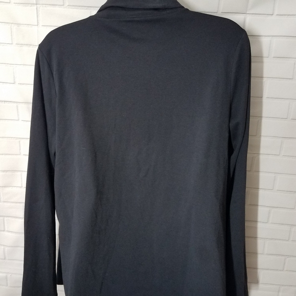 Lands End Black Open Cardigan Sweater - Picture 5 of 7